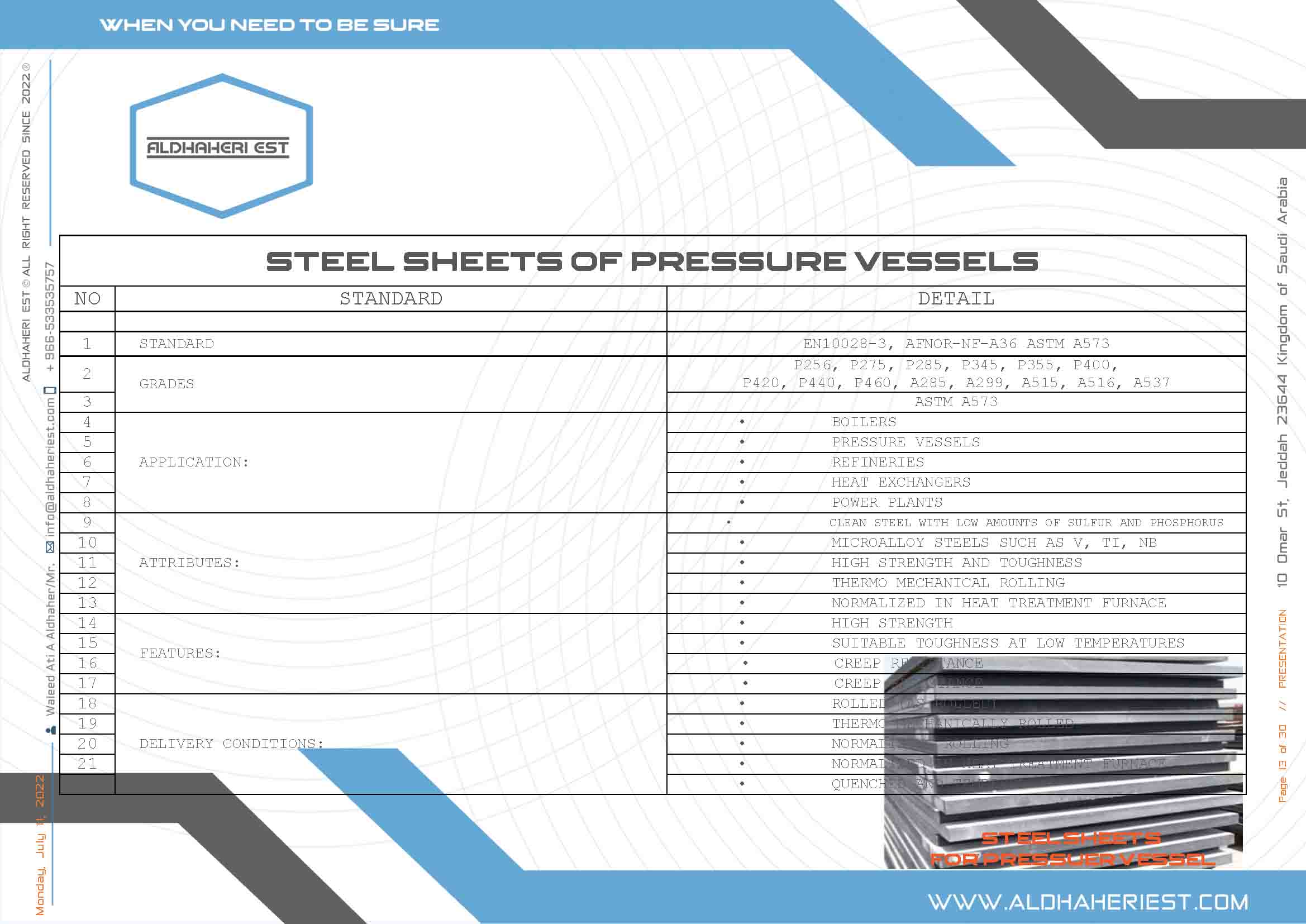 STEEL PRESSURE PLATE